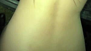 Sneaky outdoor anal sex with monster cock