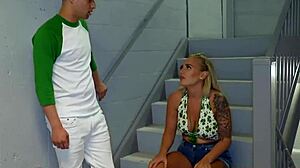 Stepbrother Fucks Stepsister Outdoors After Party Sneakout