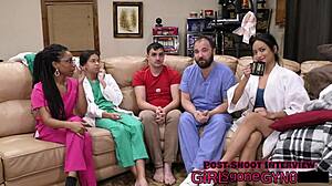 aria nicole spreads her shaved pussy backstage in florida hospital for doctor tampa