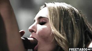 overwhelming ecstasy as a cheating wife gets spitroasted by monster cocks in a taboo mmf threesome.