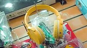 Webcam session at the toy store with fingering