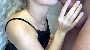 she gives a double blowjob before the pajama photoshoot - pov blowjob