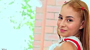 Sweet sissy endures intense Christmas anal with two monster cocks