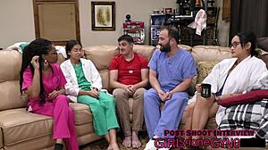 aria nicole spreads her shaved pussy backstage in florida hospital for doctor tampa