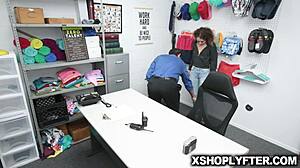 Security Guard Punishes Sexy Shoplifter Allie Addison