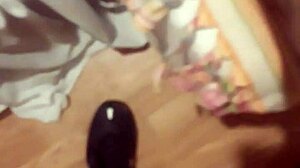 Cum on ass and feet in raw display