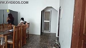 Maid whore's kinky ass display