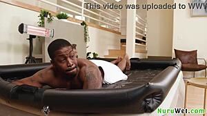 kenzie taylor's emotions surge as she gives isiah maxwell a wet nuru massage