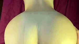 Young Babe Spreads Huge Ass in Homemade POV Doggy Sex