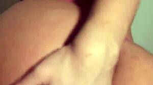 Briana Banderas, sexy culona y tetuda, masturbates with dildo and vibrator