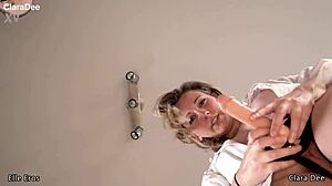 clara dee in sissy dress spitroast pov with elle eros 😏