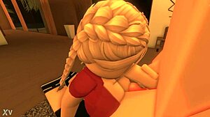 Roblox girl with royal boyfriend in subtle intimate moment