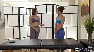 this petite teen massaging a redhead milf is hot 🔥