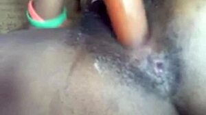 Homemade solo masturbation with huge dildo