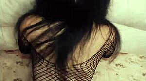 Mature Wife's Ass In Stockings Trembles During Homemade POV Anal