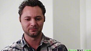 sensual hot teen 18+ masseuse pour nuru gel on herself and her client being fully naked - brad sterling xxlayna marie 😍