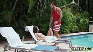 Hey, who wouldn’t crave a deep massage from this busty stepdaughter?!