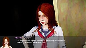 lets play with redhead's big tits and shaved pussy