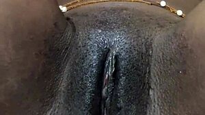 Homemade Ebony Solo Masturbation With Pussy Lips