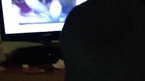 petite tattooed babe gets me hard just licking my ass before rough fucking