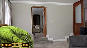 ebony dancer rides white cock at audition