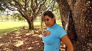 I love flashing in public and getting my ass fucked by a big dick. Luna Oliveira and Vagninho show more on premium!