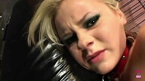 in wild interracial sex a naughty blonde takes a monster cock deep