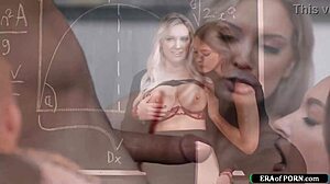 Milf teachers stumbled on a colleague jerking off in class