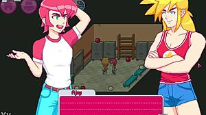 Redhead step sister bent over in doggystyle threesome with best friend and step bro.