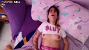 She pulled her thong aside under the miniskirt for a deep creampie.