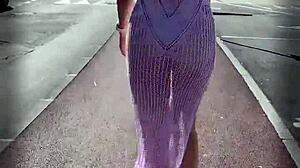 Naughty Latina Amateur Flashes for Big Black Cock in Wild Sex Challenge