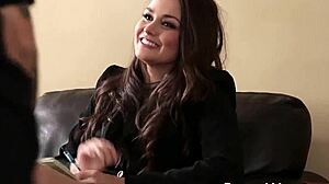 Tattooed lesbian babe in stockings