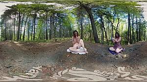 Sexual Yanks VR Turquoise Climaxes Outdoors With Dildo Insertion And Orgasm