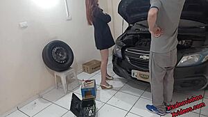 Boss's Wife Provokes Mechanic in Workshop Encounter