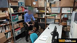 Busty Ebony Teen Thief Punished By Officer