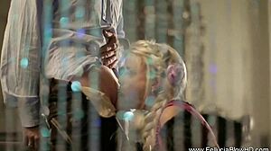 Milf Sucks and Gets Cumshot in Voyeur Handjob Live from Germany