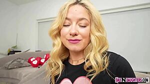 Stepdaughter Helps Her Stepdad With A Subtle Cum