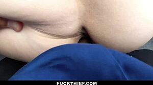 Redhead Teen Caught Stealing, Fucked Hard in Office!