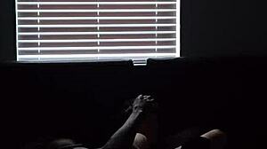 big titt lesbian plays with her shaved pussy then takes bbc deep