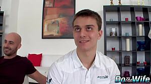 Blonde Housewife Katy Clark Gets Dicked In Front Of Hubby