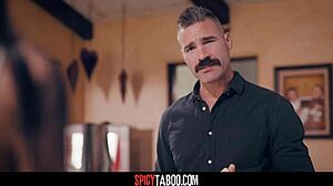 Kinky Stepdad Gives Rough Fuck to Stepdaughter in Taboo Scene