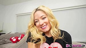 Stepdaughter Helps Her Stepdad With A Subtle Cum