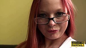 damn, this redhead uk sub with big tits rides dick hard! 🔥