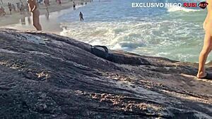 Can you believe it? She banged over 20 guys on the beach!