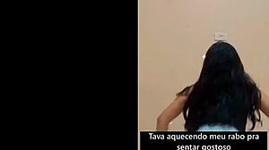 Prostitute shakes big ass in tight shorts for creampie