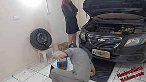 Boss's Wife Provokes Mechanic in Workshop Encounter