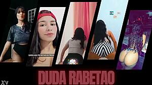 Prostitute shakes big ass in tight shorts for creampie