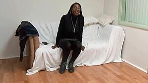 damn, this tall ebony babe craves cock deep in her ass