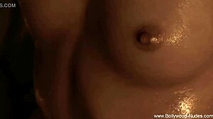 Erotic Ritual Teasing Nude Brunette