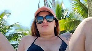 i put on a short bikini and went to the beach for a guy